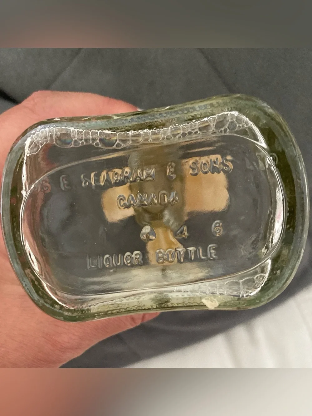 Seagram's Crown Royal Empty Glass Decanter Bottle - Gold & Purple Label